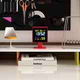 Clocks: Newgate Monolith Lcd Alarm Clock Fire Engine Red