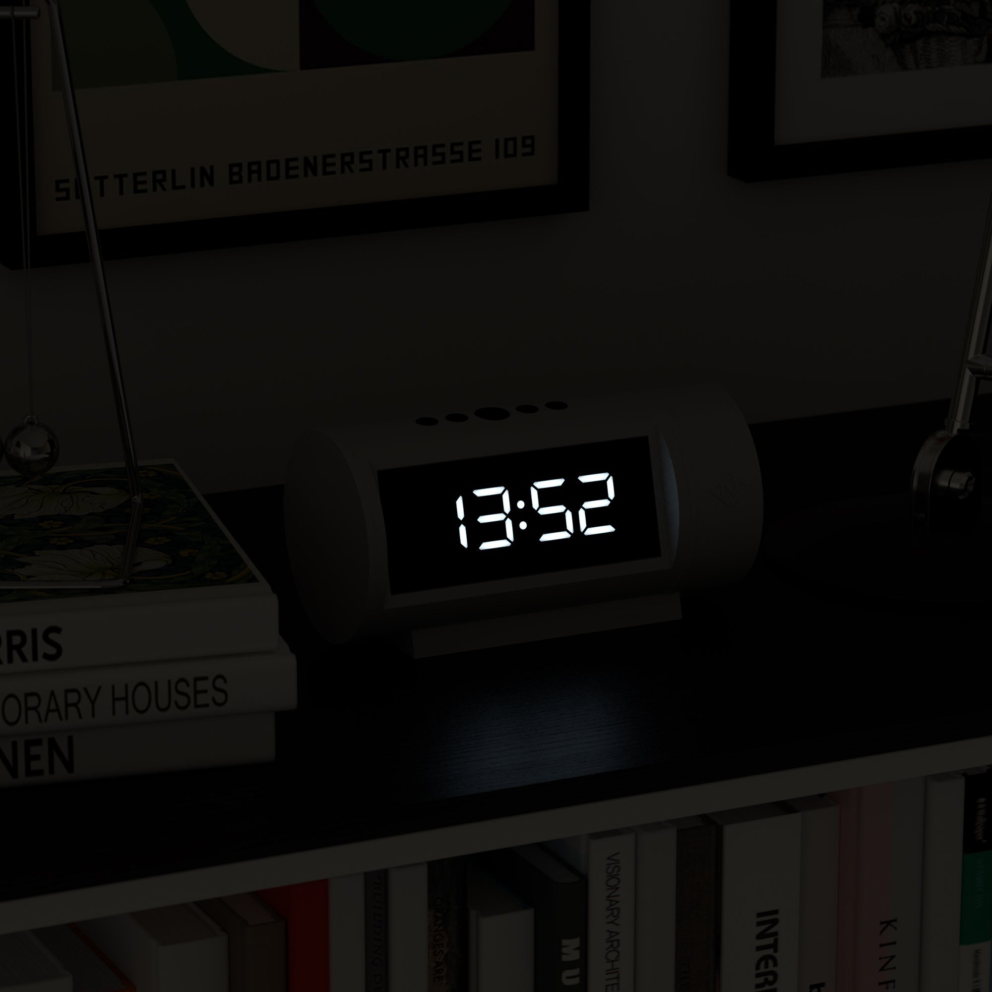 Clocks: Newgate Pil Led Alarm Clock White