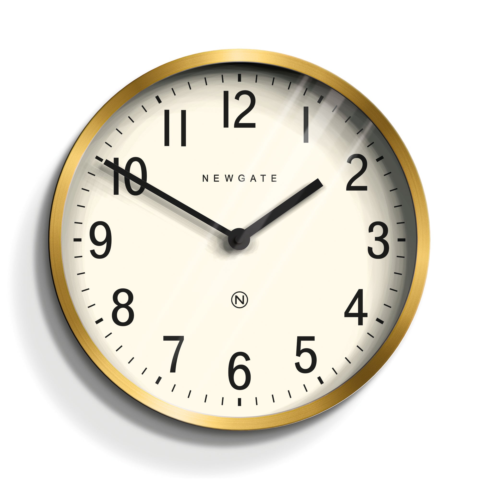 Clocks: Newgate Master Edwards Clock Radial Brass