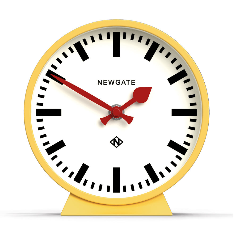 Clocks: Newgate Railway Mantel Clock Cheeky Yellow