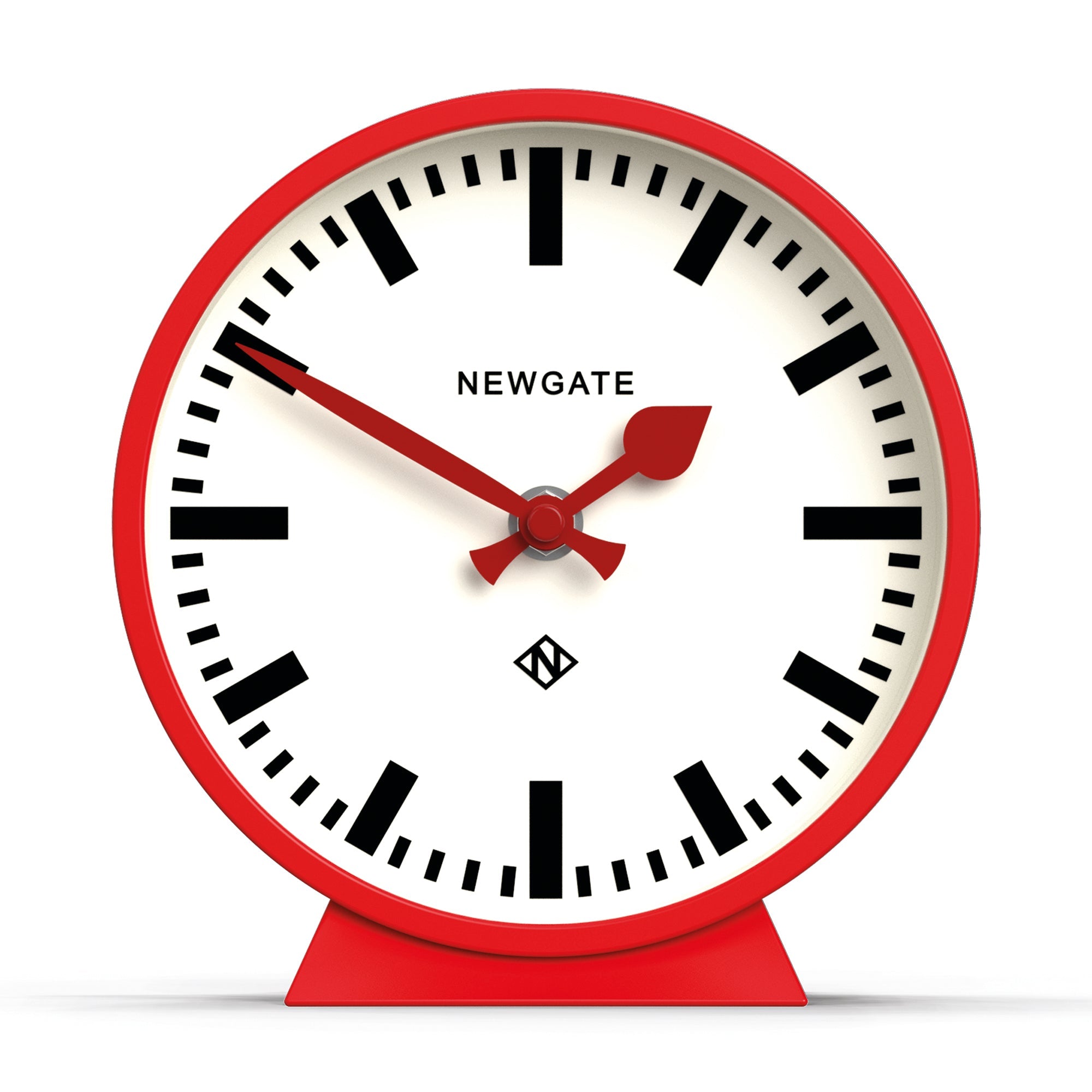 Clocks: Newgate Railway Mantel Clock Fire Engine Red