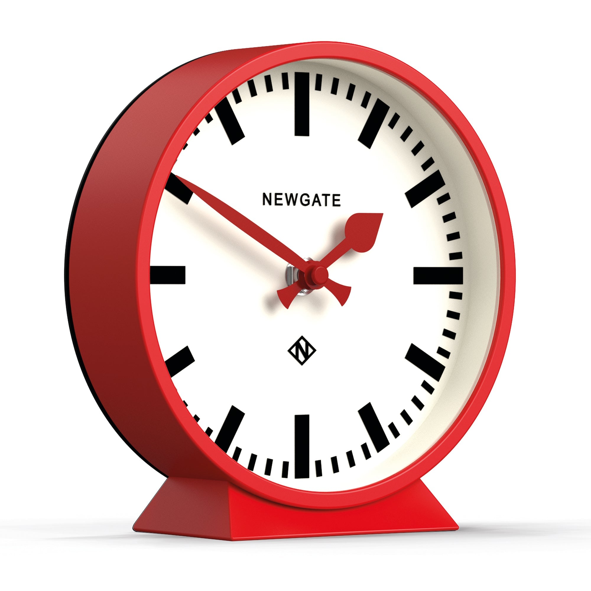 Clocks: Newgate Railway Mantel Clock Fire Engine Red