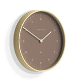 Clocks: Newgate Mr Clarke Clock Pale Wood Burnt Sienna 140
