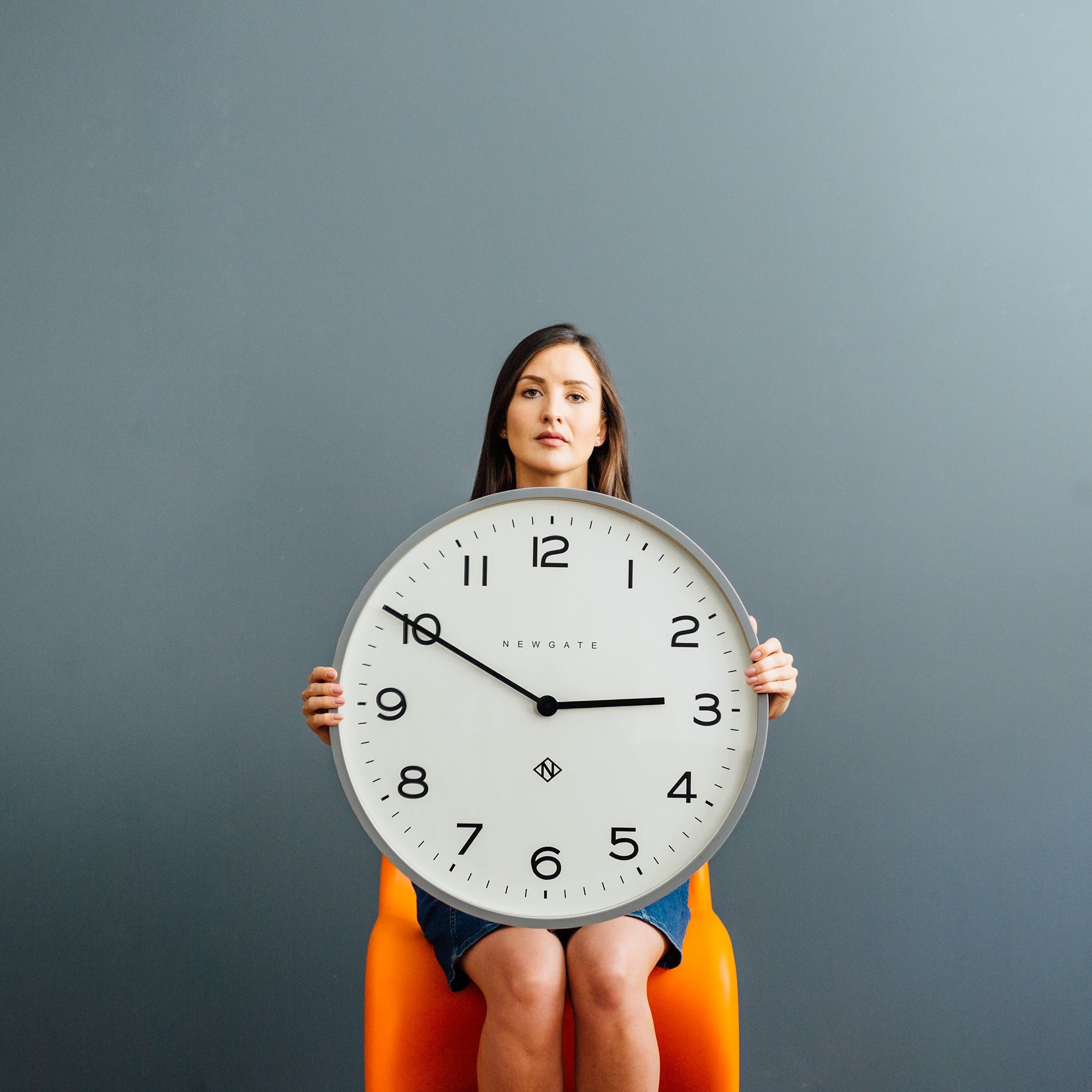 Clocks: Newgate Number One Clock Echo Posh Grey