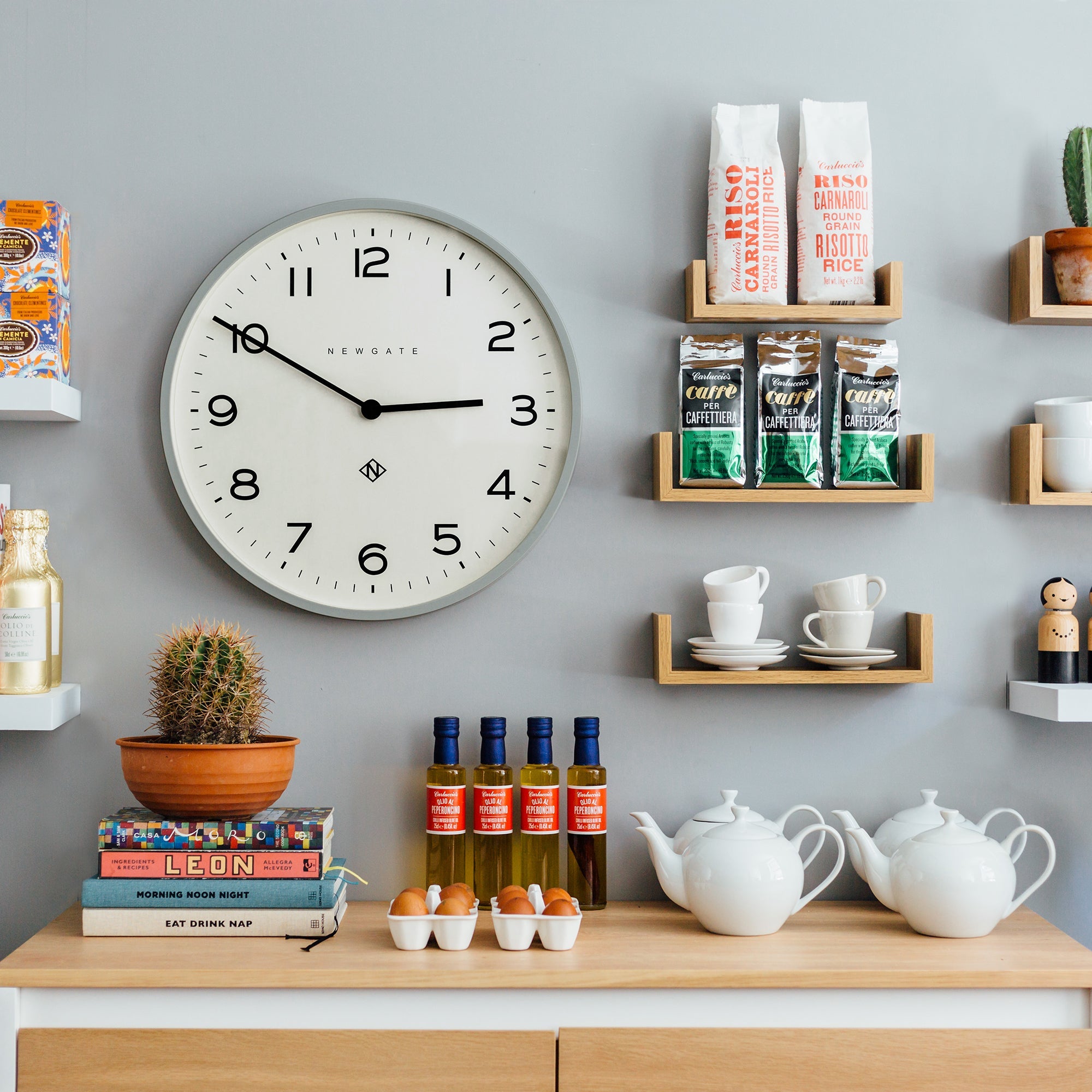 Clocks: Newgate Number One Clock Echo Posh Grey