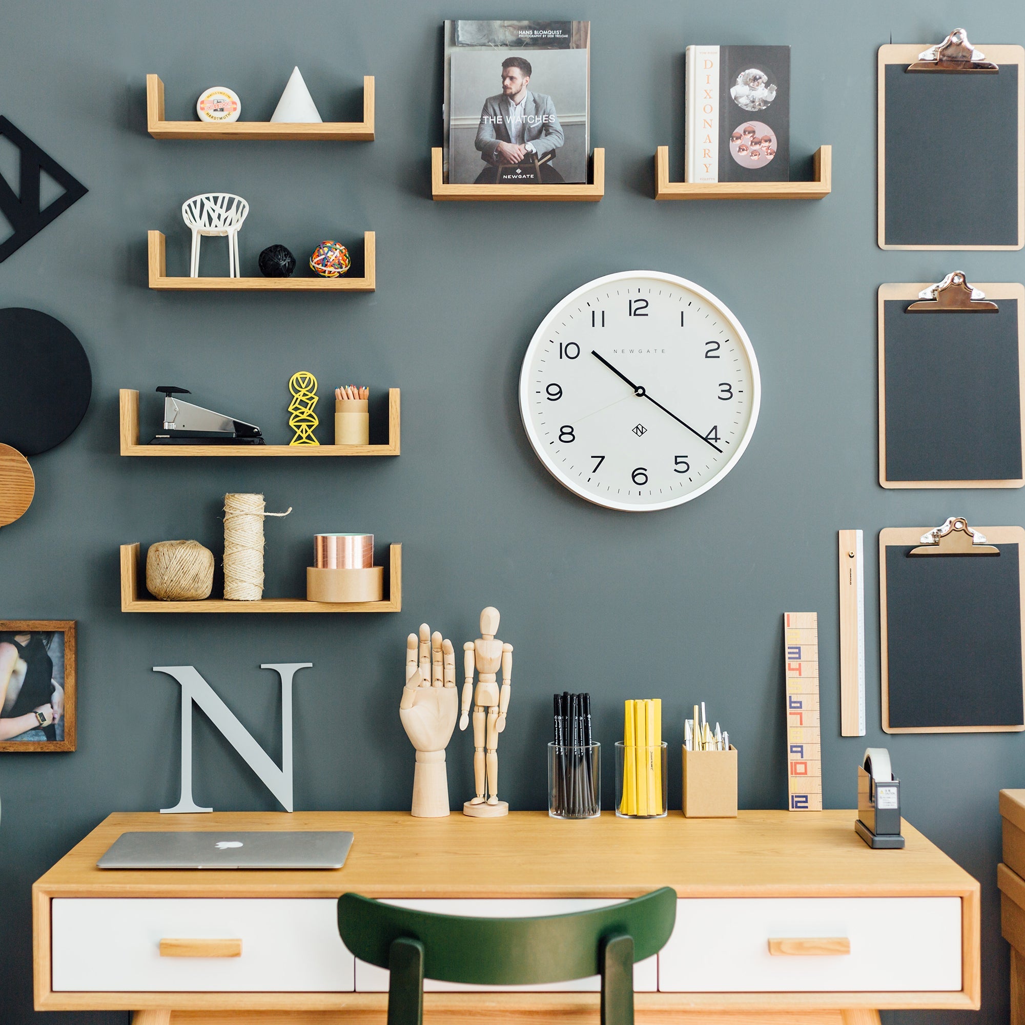 Clocks: Newgate Number Three Echo Clock Silicone White