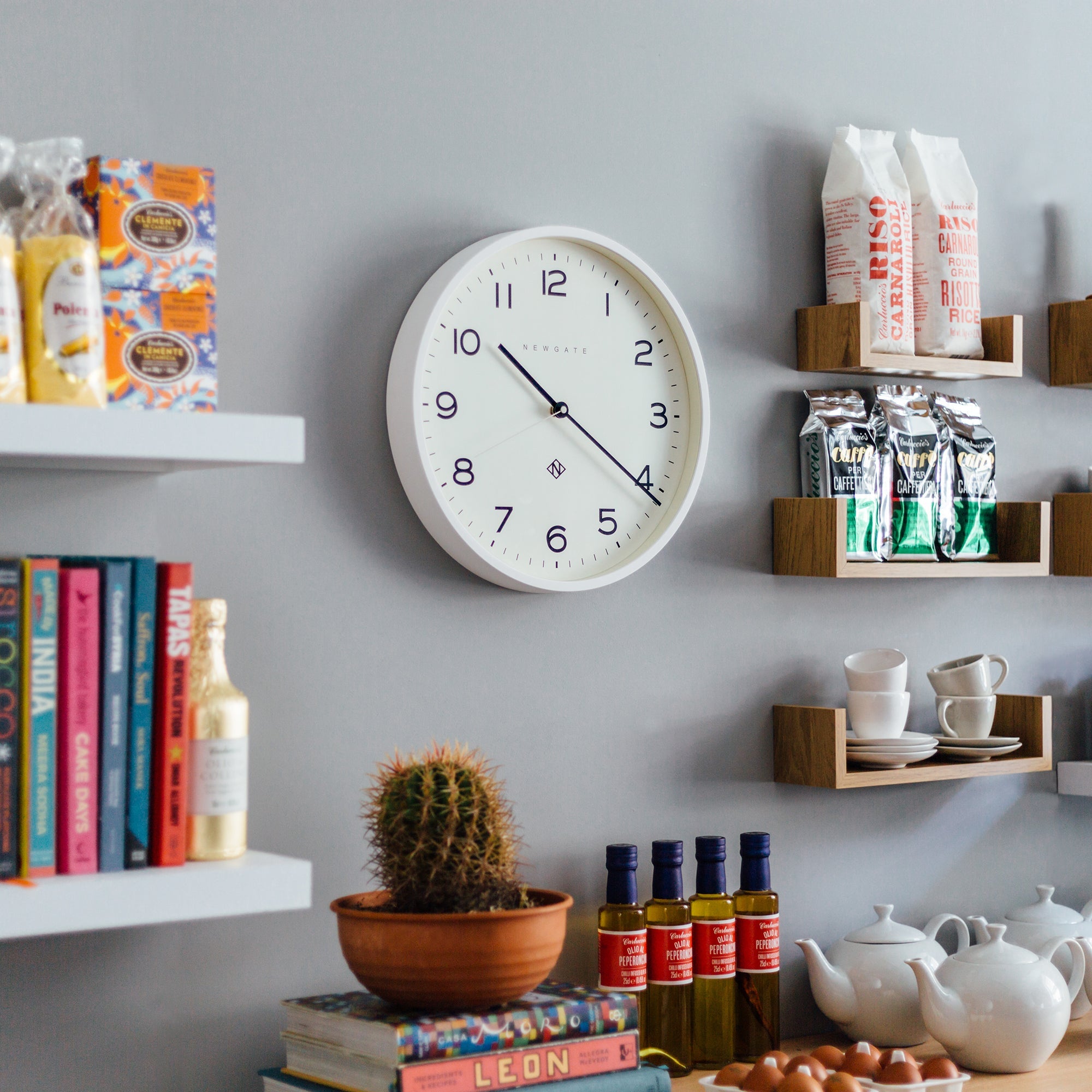 Clocks: Newgate Number Three Echo Clock Silicone White