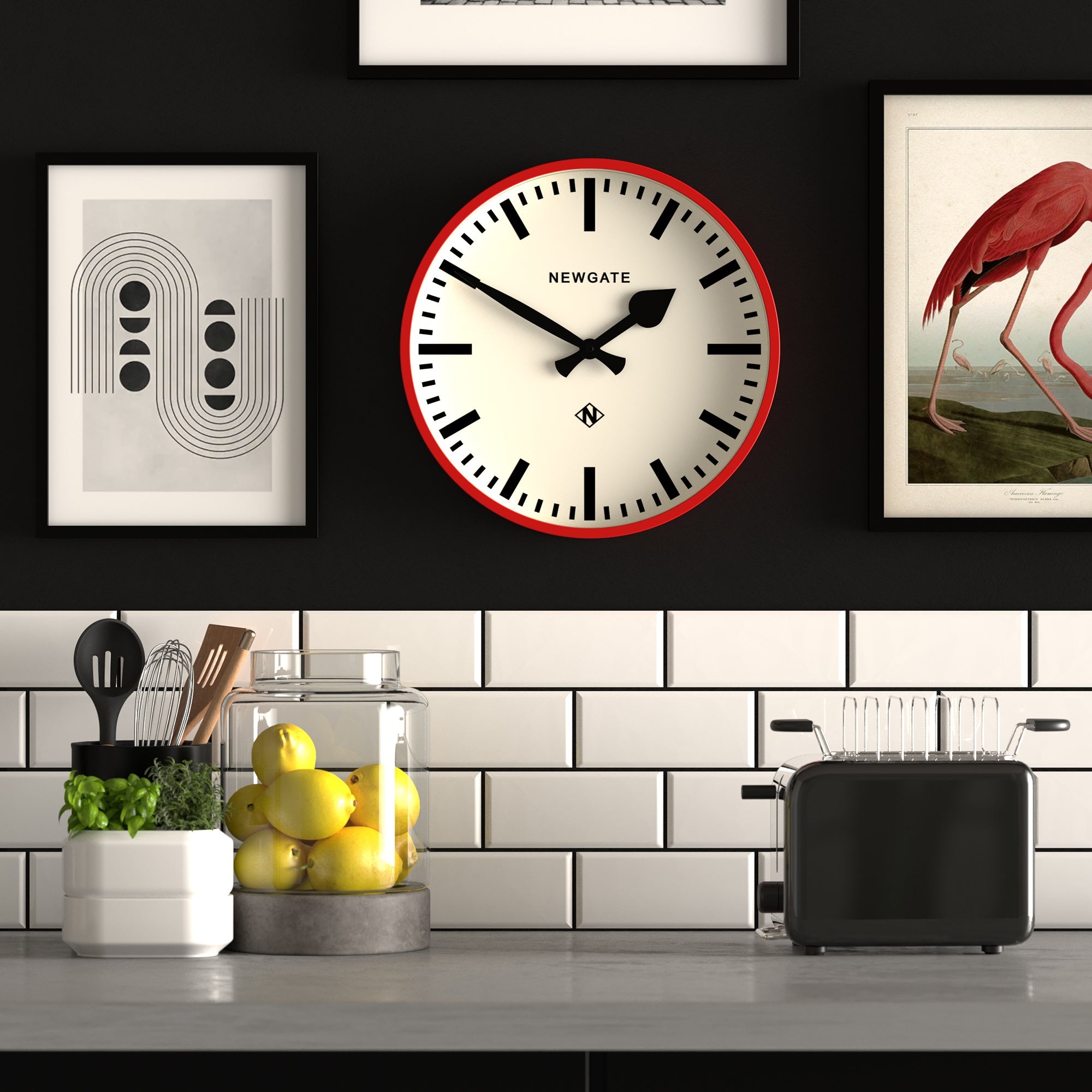 Clocks: Newgate Railway Clock Red