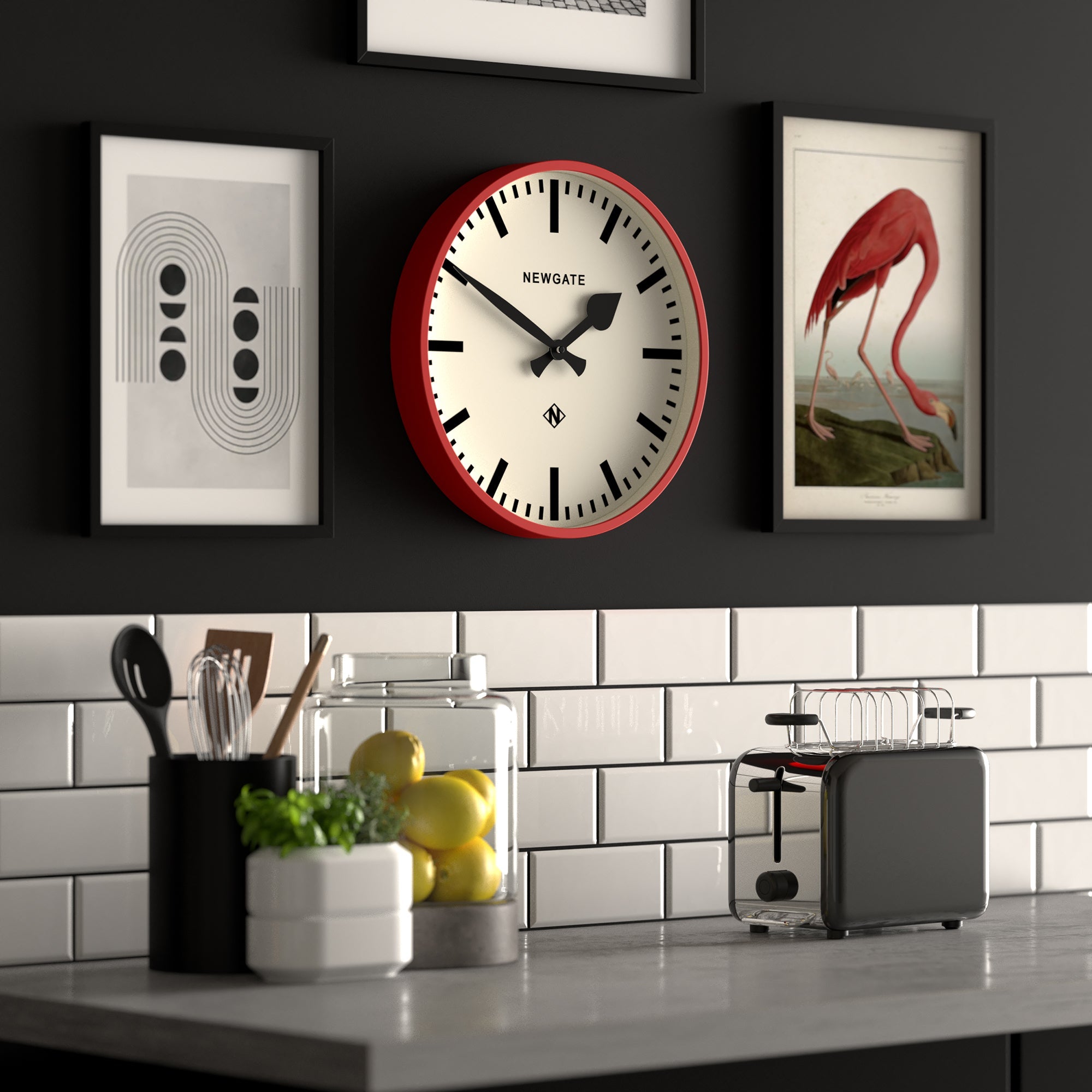 Clocks: Newgate Railway Clock Red