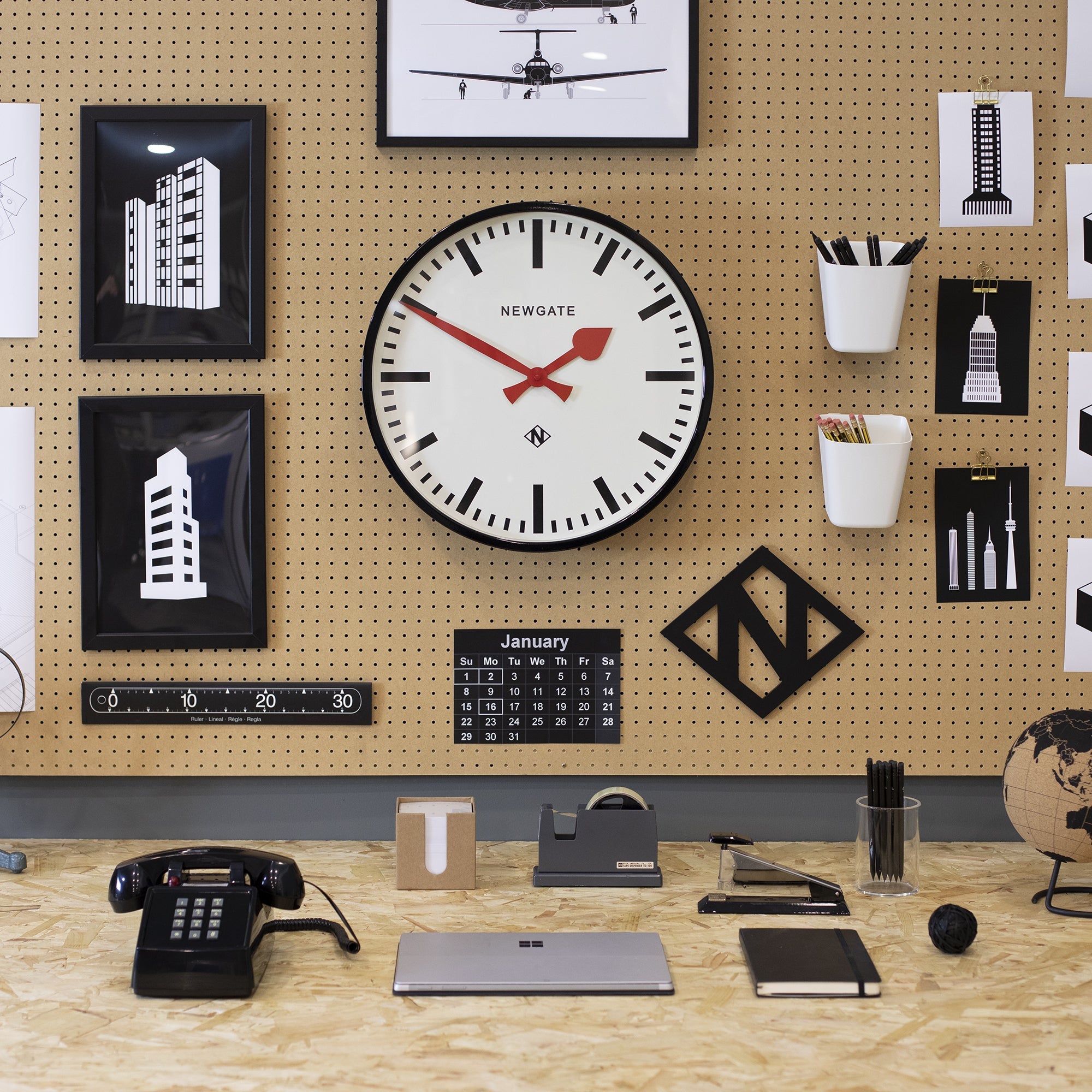 Clocks: Newgate Putney Clock Black