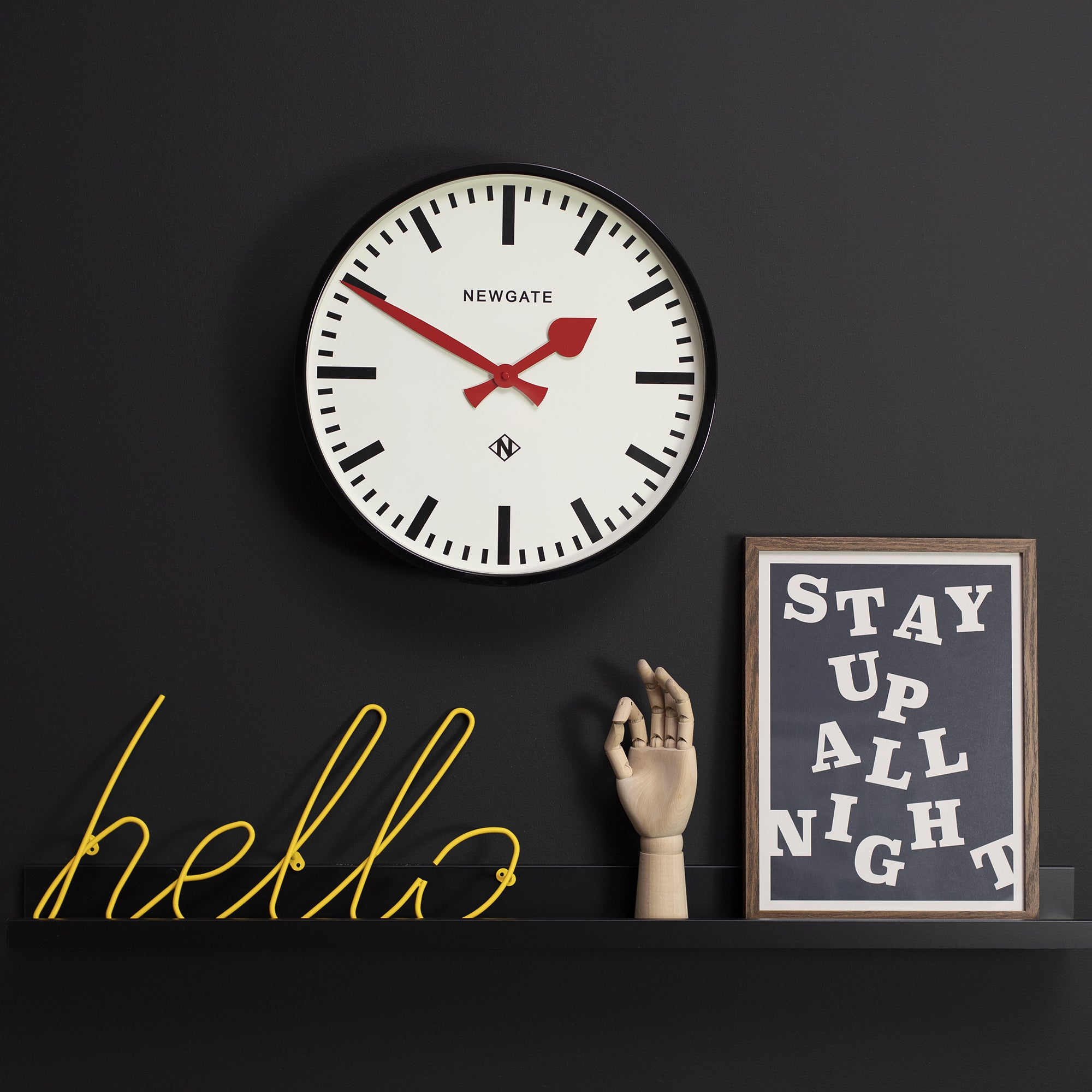 Clocks: Newgate Putney Clock Black