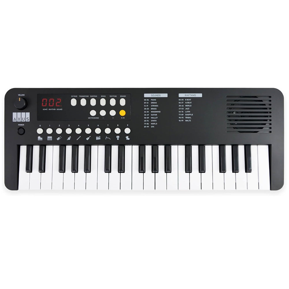 Audio Accessories: Axus Mini Keyboard 37 Key Keyboard - Black