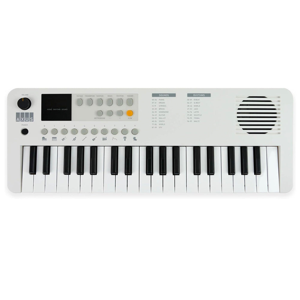Audio Accessories: Axus Mini Keyboard 37 Key Keyboard - White