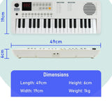 Audio Accessories: Axus Mini Keyboard 37 Key Keyboard - White