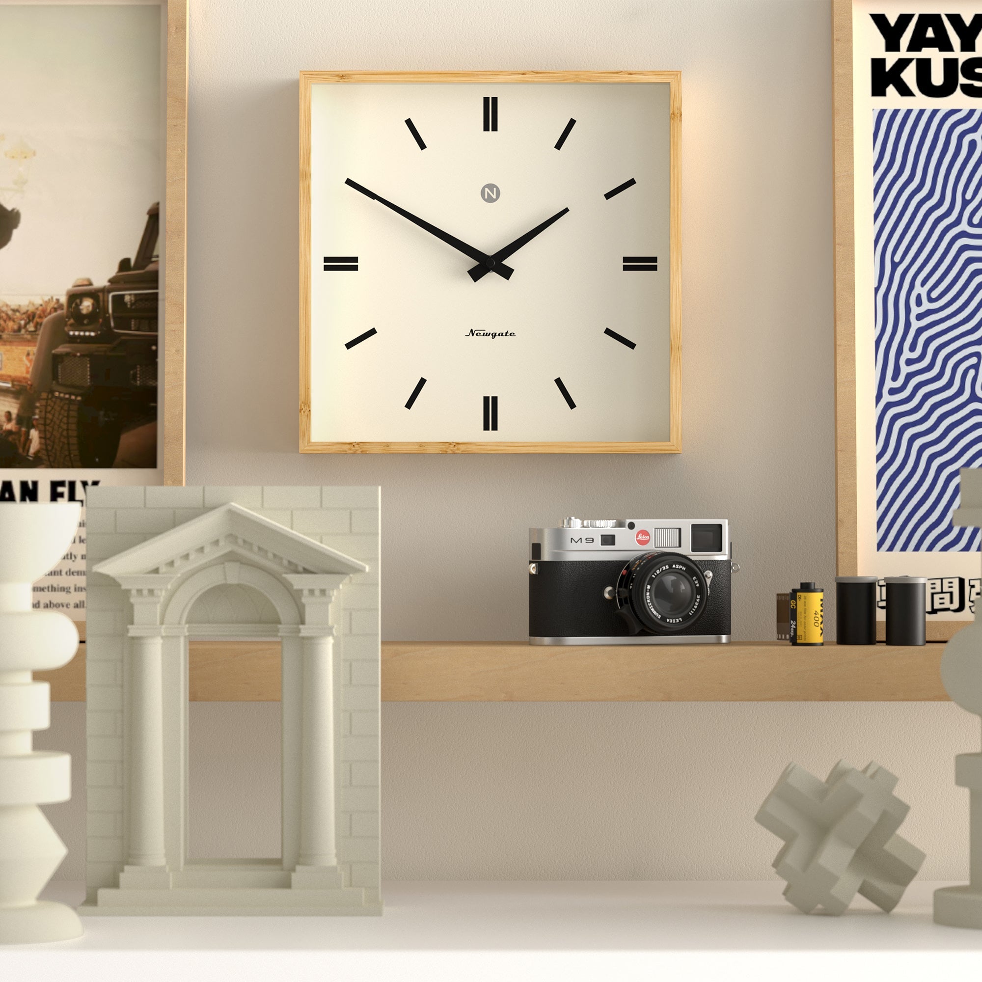 Clocks: Newgate Fiji Wall Clock - Moped Dial