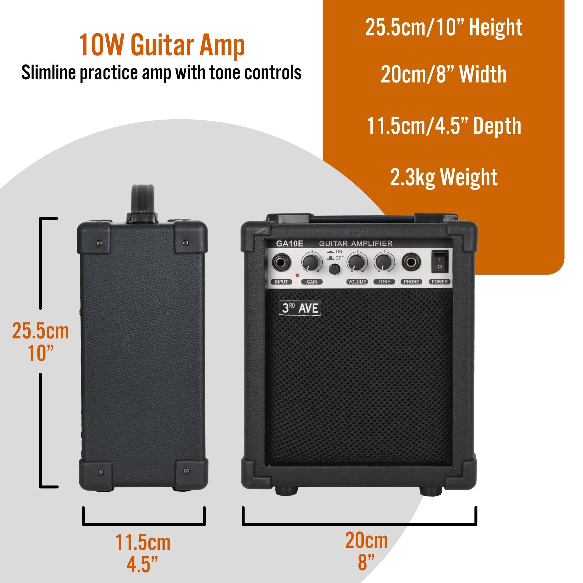Audio Accessories: 3rd Avenue 10W Electric Guitar Amplifier