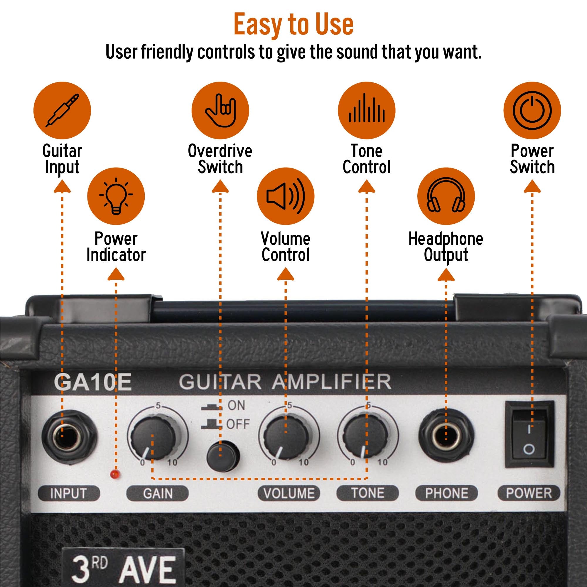 Audio Accessories: 3rd Avenue 10W Electric Guitar Amplifier