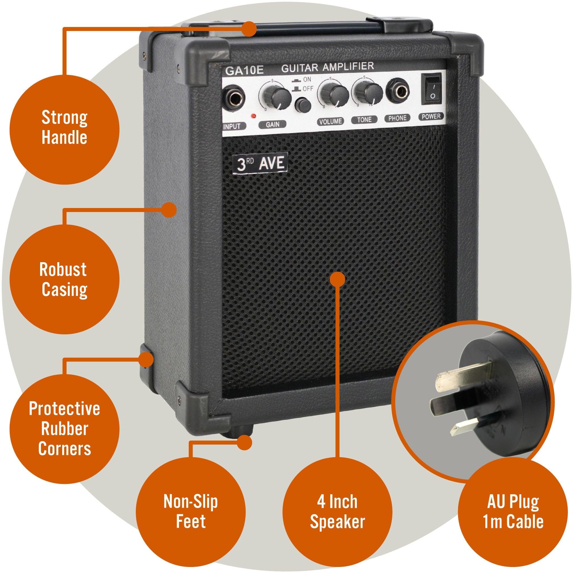 Audio Accessories: 3rd Avenue 10W Electric Guitar Amplifier