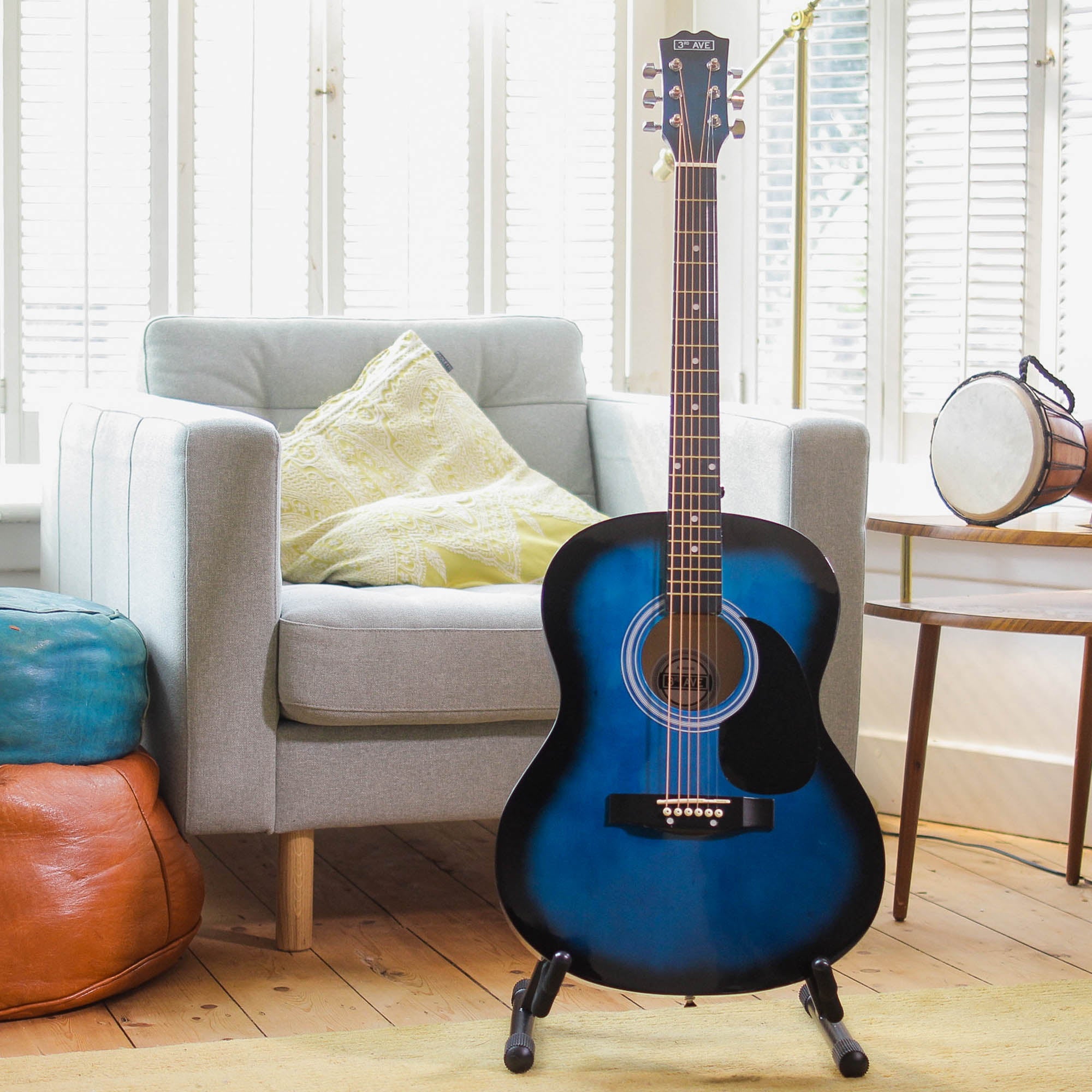 Audio Accessories: 3rd Avenue Acoustic Guitar Premium Pack - Blueburst