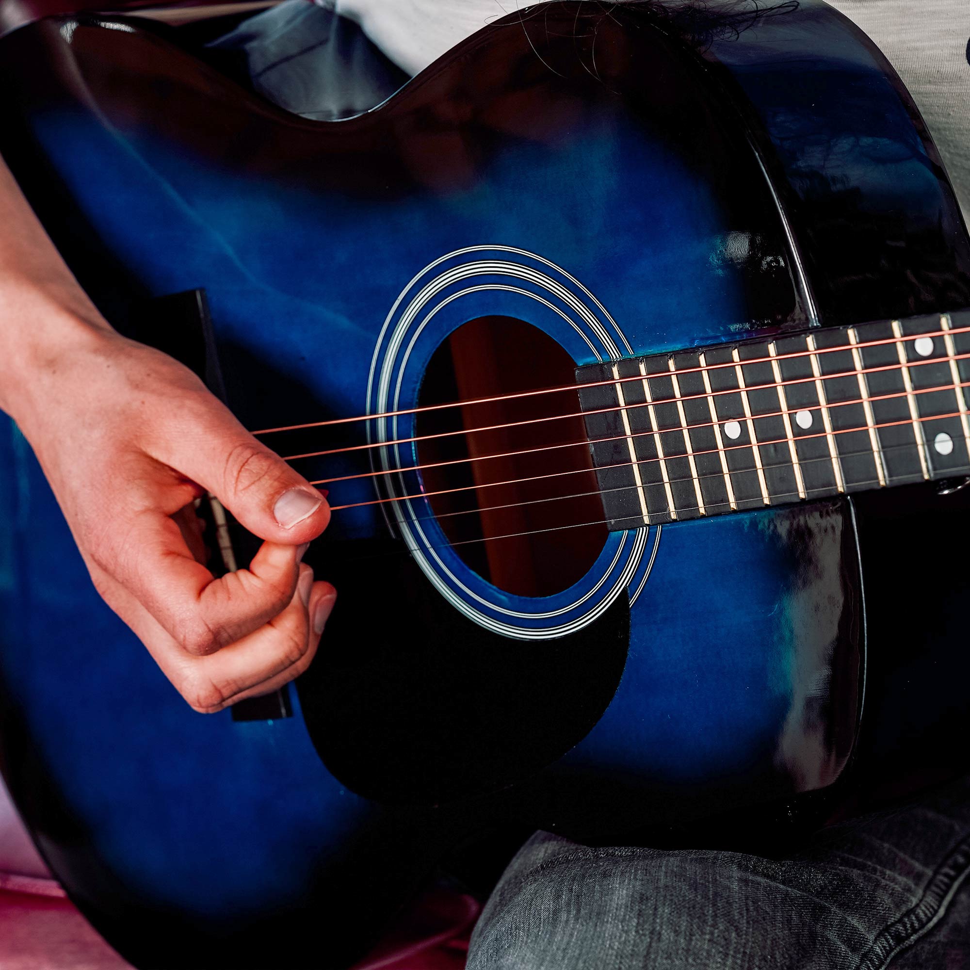 Audio Accessories: 3rd Avenue Acoustic Guitar Premium Pack - Blueburst