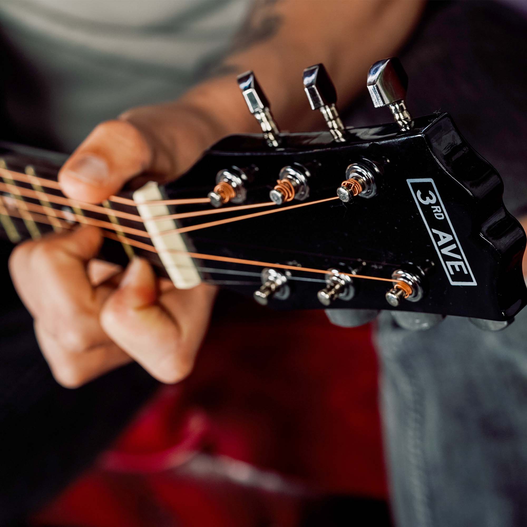 Audio Accessories: 3rd Avenue Acoustic Guitar Premium Pack - Black