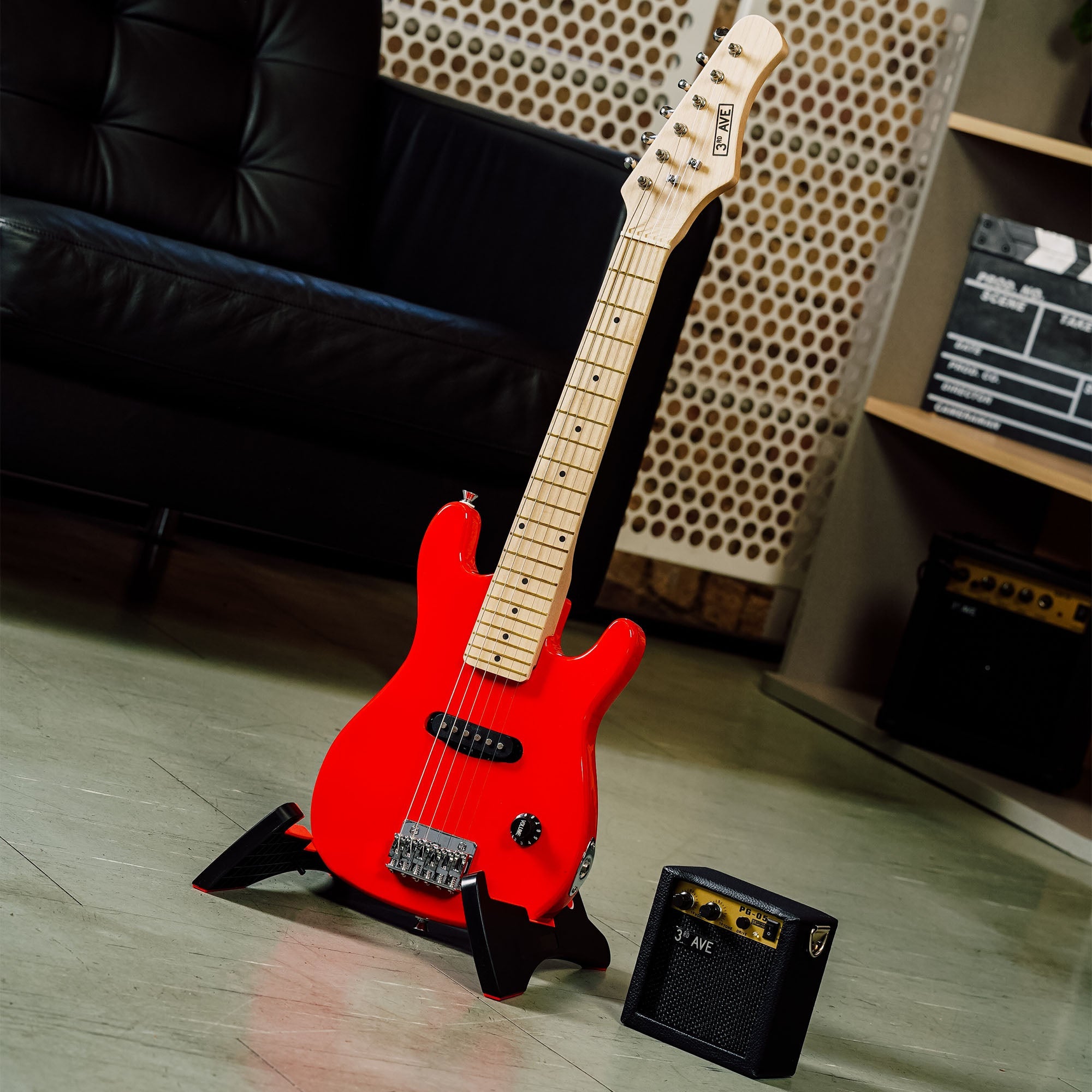Audio Accessories: 3rd Avenue Junior Electric Guitar Pack - Red