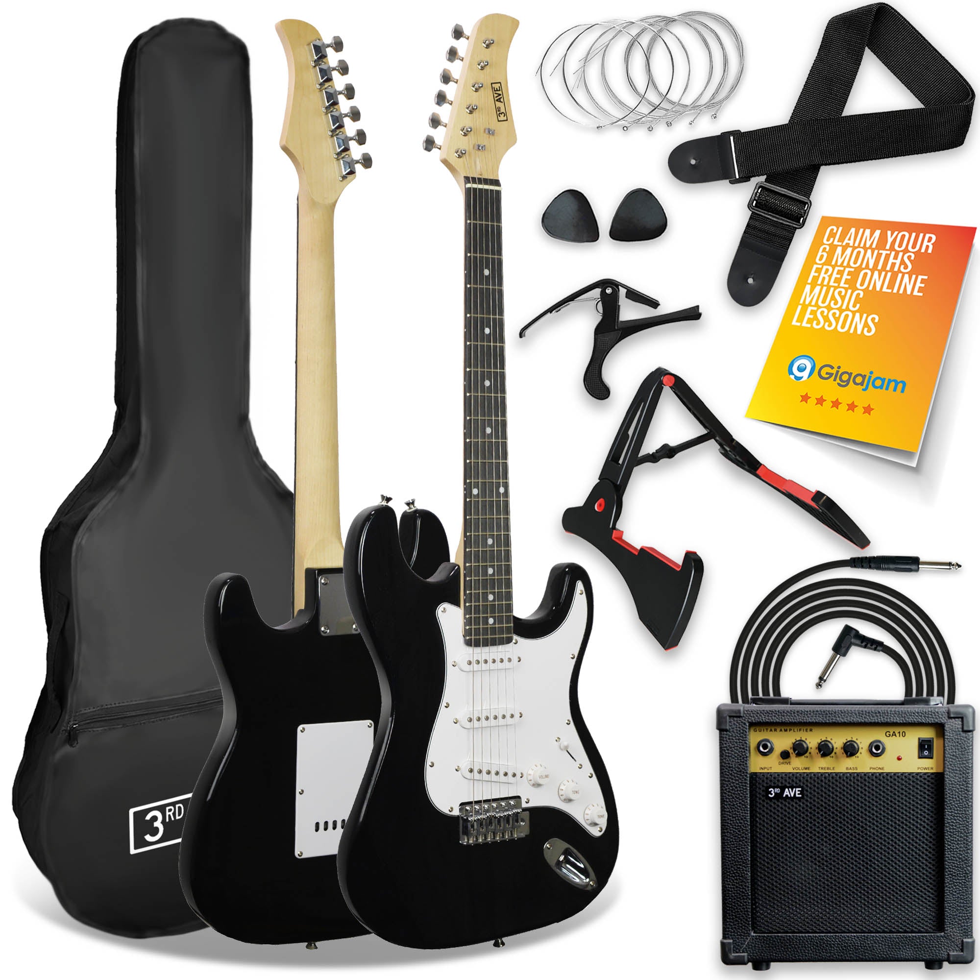 Audio Accessories: 3rd Avenue Electric Guitar Pack - Black