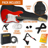 3rd Avenue Electric Guitar Pack - Red