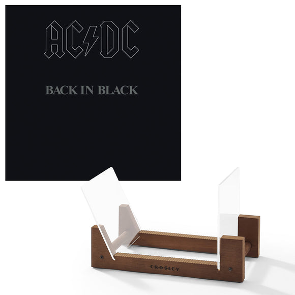 Ac/Dc Back In Black Vinyl Album & Crosley Record Storage Display Stand