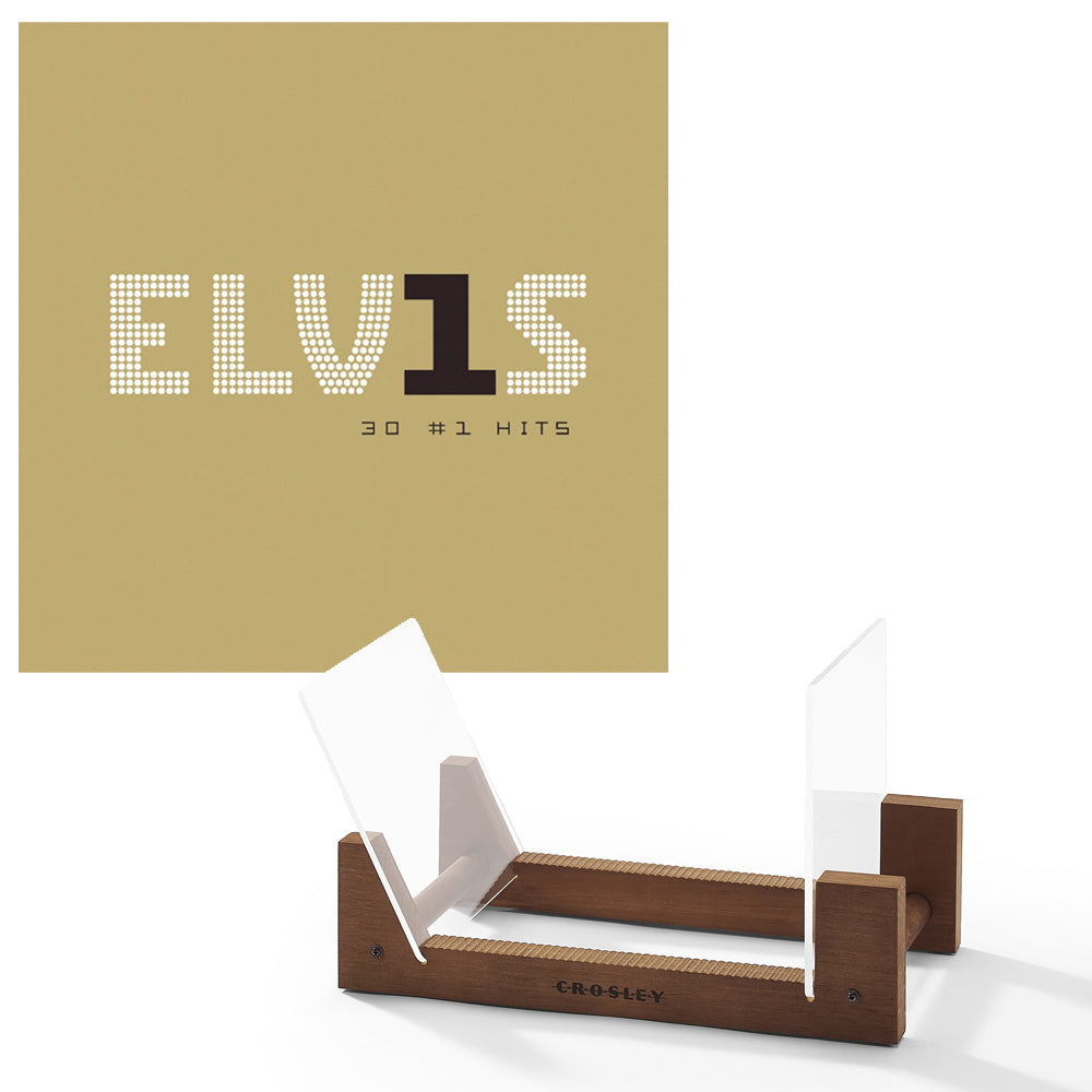 CDs & Vinyl: Elvis Presley Elvis 30 #1 Hits Vinyl Album & Crosley Record Storage Display Stand