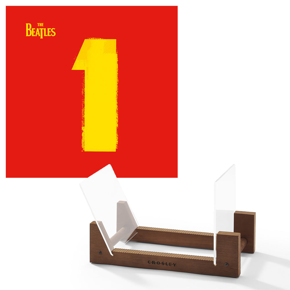 CDs & Vinyl: The Beatles - 1 - Double Vinyl Album & Crosley Record Storage Display Stand