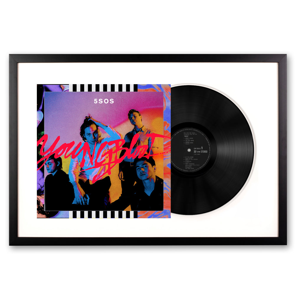 CDs & Vinyl: Framed 5 Seconds of Summer Youngblood Vinyl Album Art