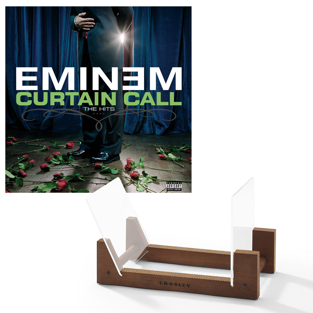 CDs & Vinyl: Eminem Curtain Call - Double Vinyl Album & Crosley Record Storage Display Stand