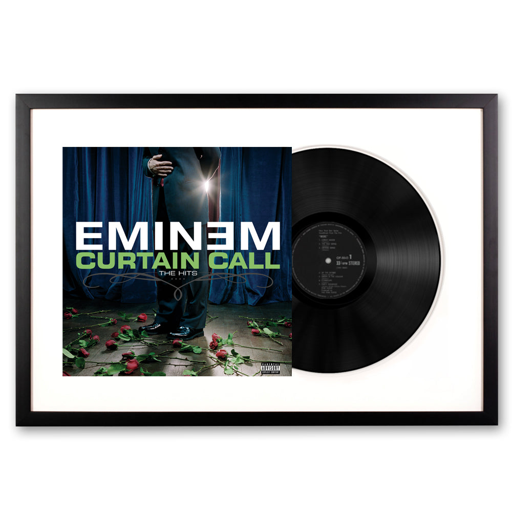 CDs & Vinyl: Framed Eminem Curtain Call - Double Vinyl Album Art