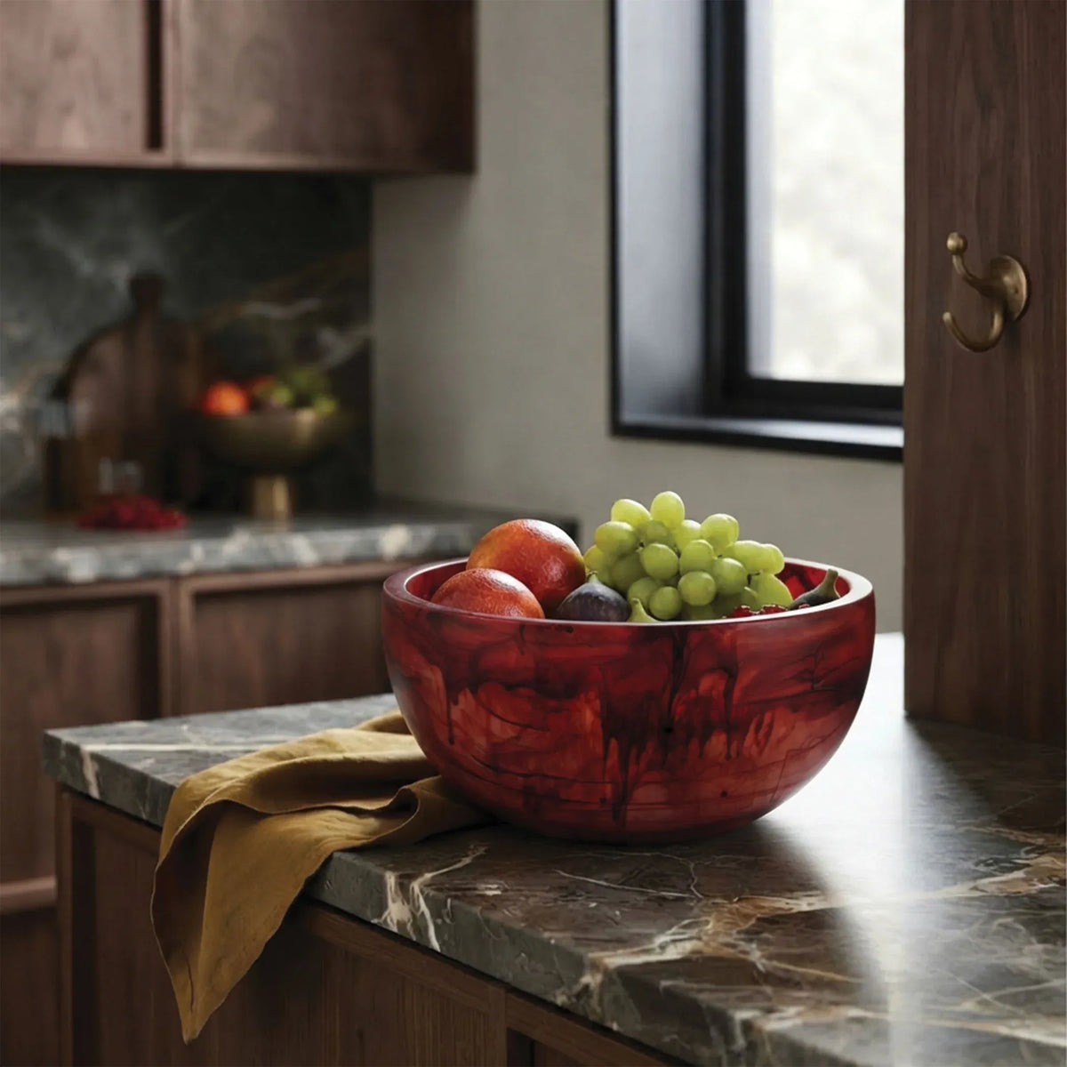Urban Attitude INDI Medium Bowl Height 12cm, Width 26cm, Length 26cm - Berry Red