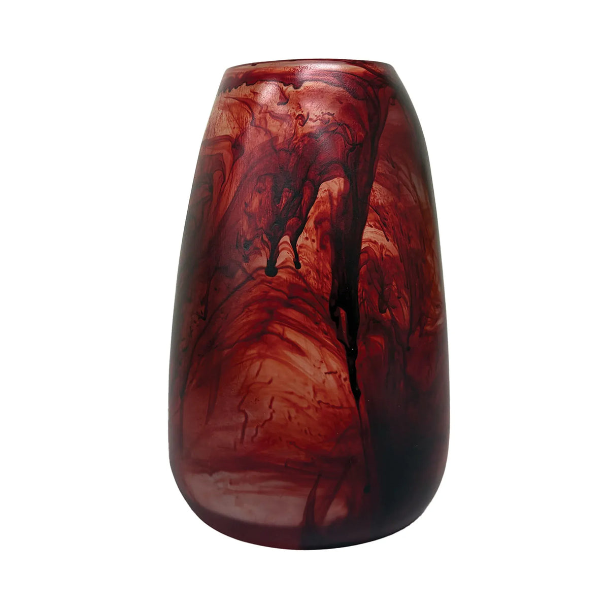 Urban Attitude RACH Large Vase Height 25.5cm, Width 17cm, Opening 6cm x 9cm - Berry Red