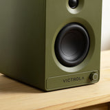 Bluetooth Speakers: Victrola Tempo Bookshelf Speakers - Green