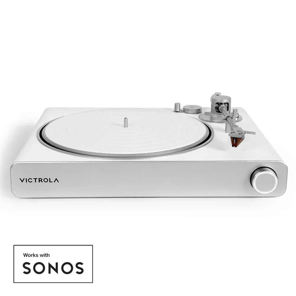 Victrola Stream Pearl Wi-Fi & Bluetooth Turntable - White/Silver