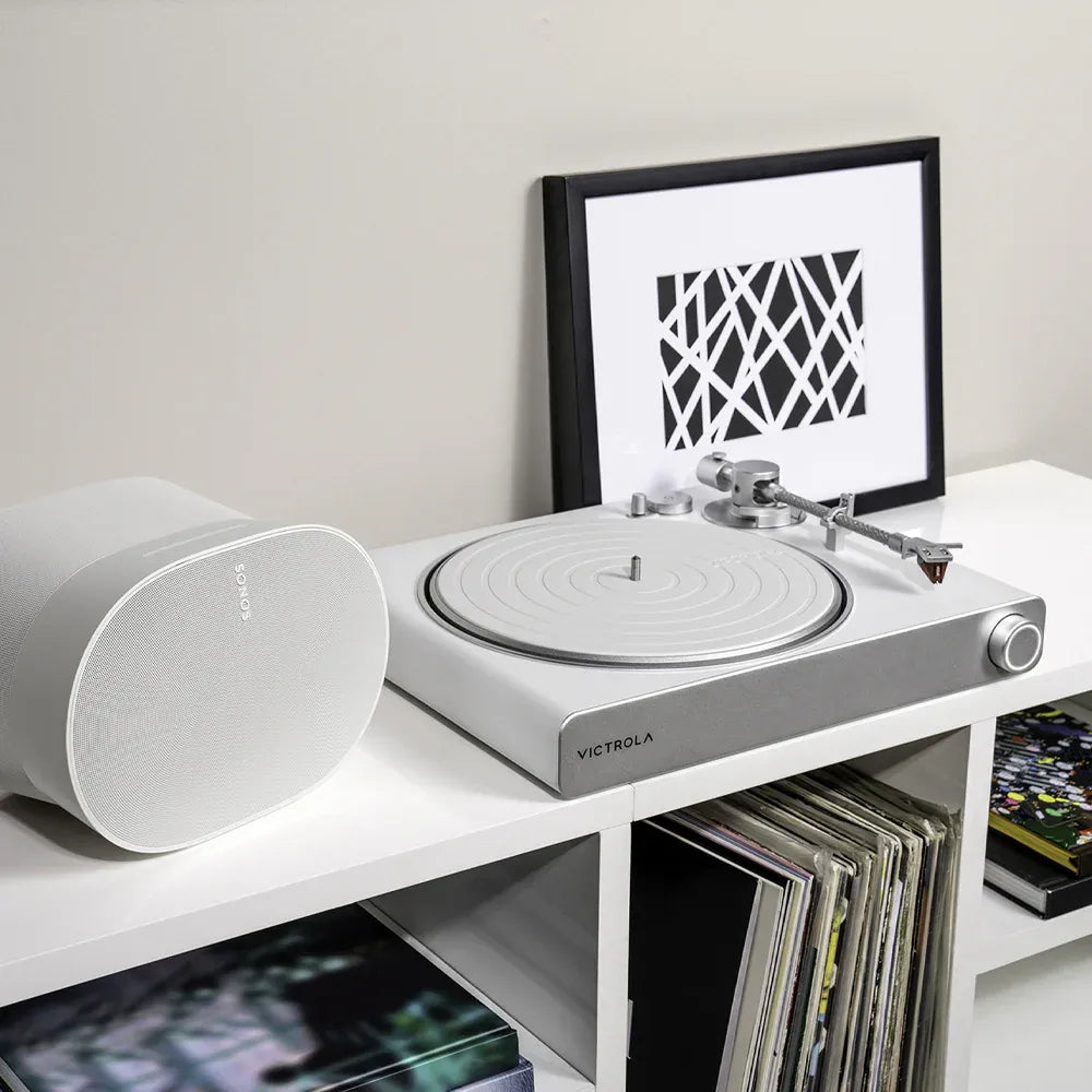 Victrola Stream Pearl Wi-Fi & Bluetooth Turntable - White/Silver