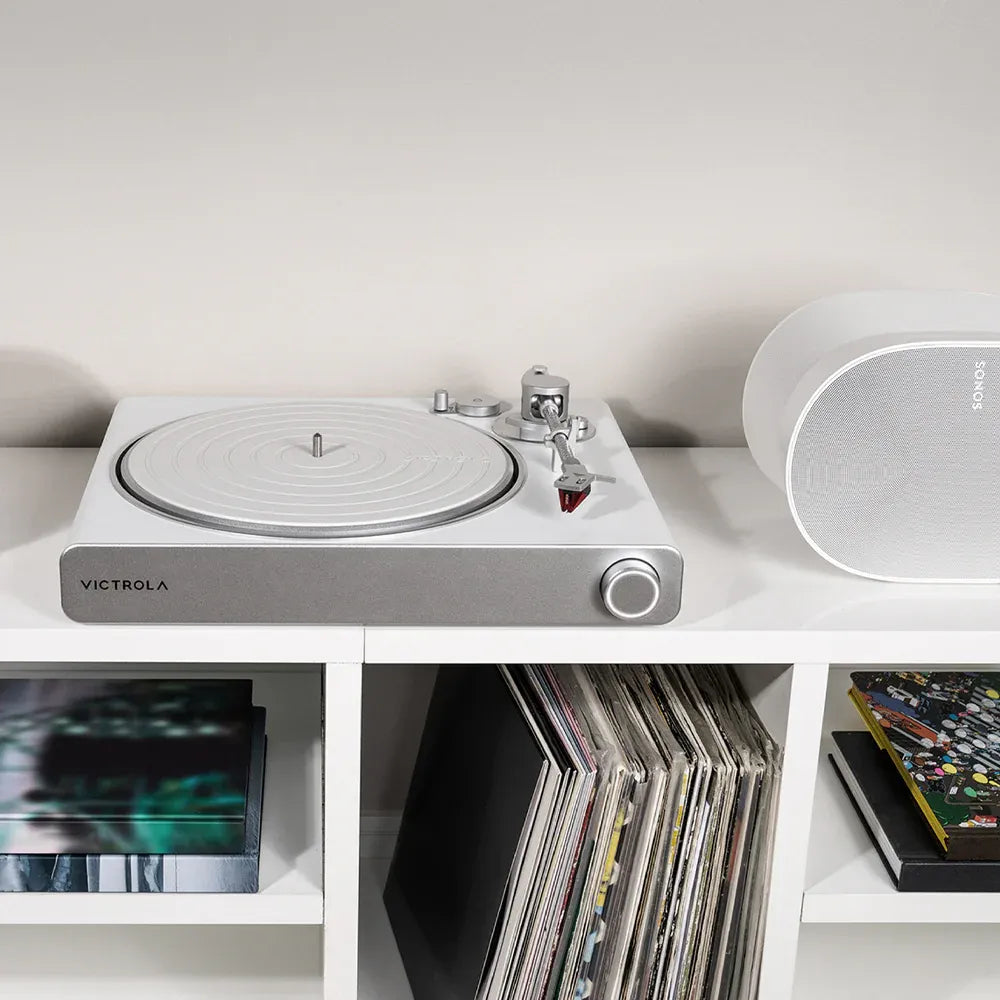 Victrola Stream Pearl Wi-Fi & Bluetooth Turntable - White/Silver