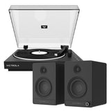 Audio Players & Recorders: Victrola Automatic Turntable + Victrola Tempo Bookshelf Speakers Bundle - Black