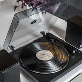 Audio Players & Recorders: Victrola Automatic Turntable + Victrola Tempo Bookshelf Speakers Bundle - Black