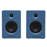 Victrola Automatic Turntable + Victrola Tempo Bookshelf Speakers Bundle - Blue