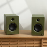 Audio Players & Recorders: Victrola Automatic Turntable + Victrola Tempo Bookshelf Speakers Bundle - Green