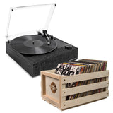 Audio Players & Recorders: Victrola Eastwood II Turntable - Black + Bundled Record Storage Crate