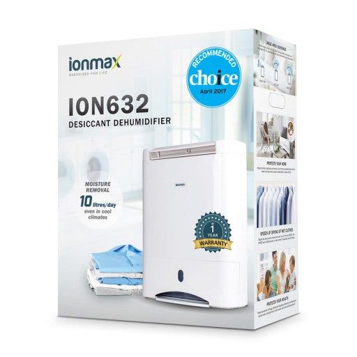 Ionmax ION632 10L/day Desiccant Dehumidifier Sensitive Choice Approved