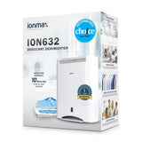 Dehumidifiers: Ionmax ION632 10L/day Desiccant Dehumidifier CHOICE Recommended & Sensitive Choice Approved