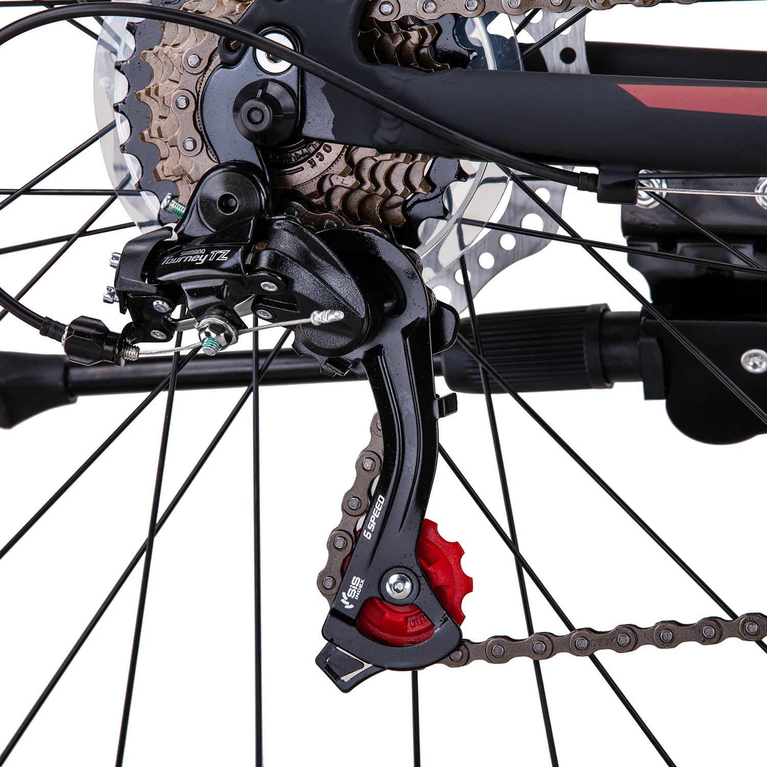 Bicycles: Trinx MTB Mens Mountain Bike 26 inch Shimano Gear 21-Speed [Colour: Matt Black White/Red] [Size Of Frame: 19 inches]