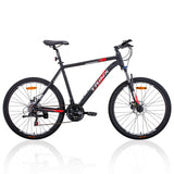 Bicycles: Trinx MTB Mens Mountain Bike 26 inch Shimano Gear 21-Speed [Colour: Matt Black White/Red] [Size Of Frame: 21 inches]