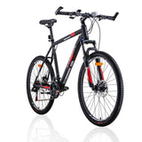 Bicycles: Trinx MTB Mens Mountain Bike 26 inch Shimano Gear 21-Speed [Colour: Matt Black White/Red] [Size Of Frame: 21 inches]